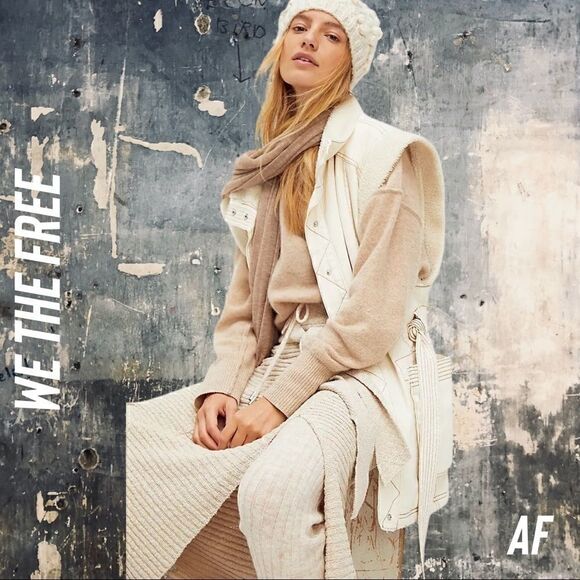 WE THE FREE ETTA SHERPA VEST NATURAL NEW NWT Medium - Picture 1 of 5